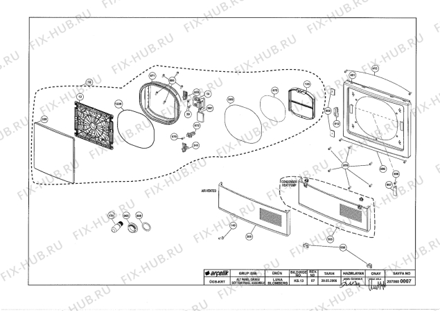 Схема №1 BLOMBERG TAF 1330A (7180181200) с изображением Руководство для сушильной машины Beko 2810540409